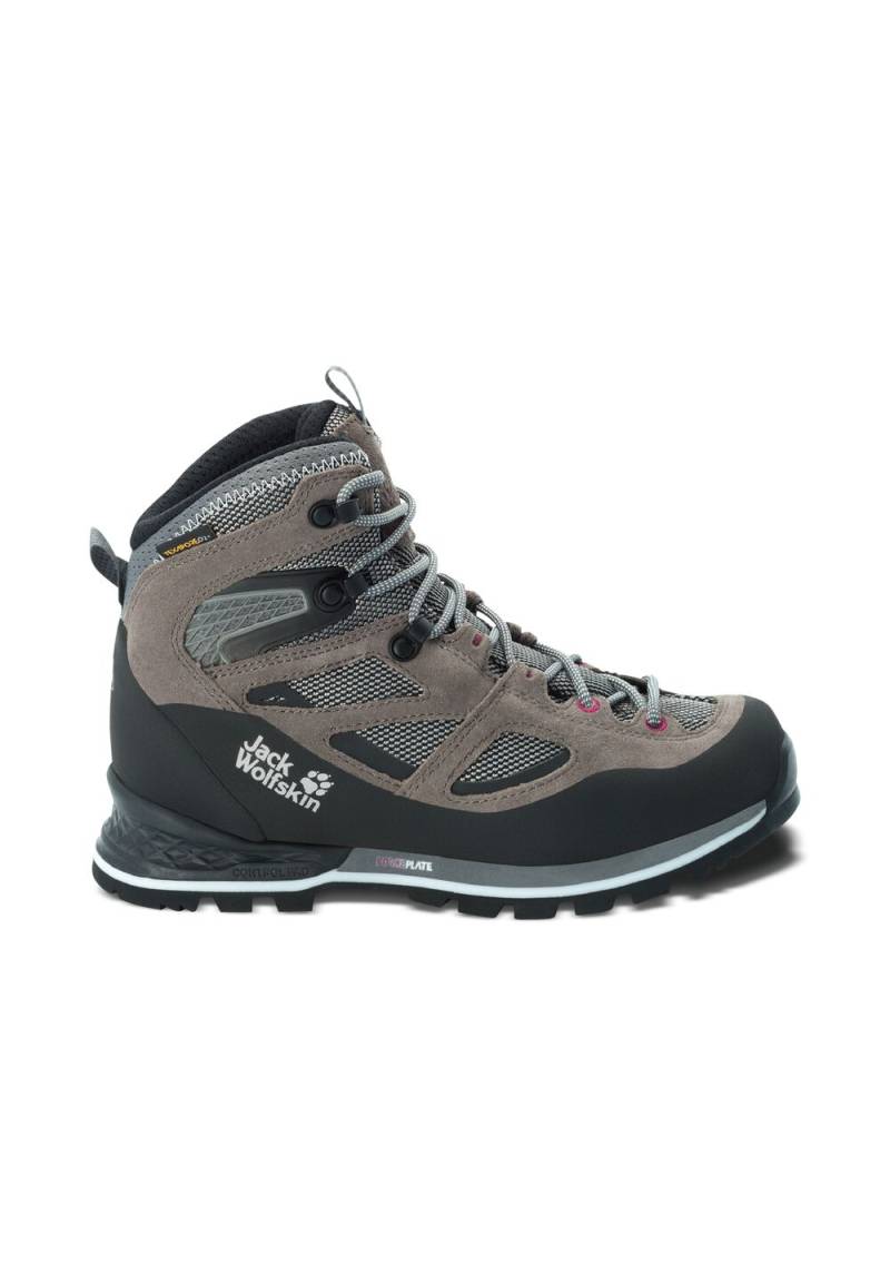 Jack Wolfskin Wasserdichte Trekkingschuhe Damen Force Crest Texapore Mid Women 35.5 tarmac grey / pink Tarmac Grey / Pink von Jack Wolfskin