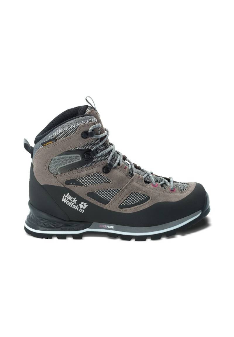 Jack Wolfskin Wasserdichte Trekkingschuhe Damen Force Crest Texapore Mid Women 36 tarmac grey / pink Tarmac Grey / Pink von Jack Wolfskin