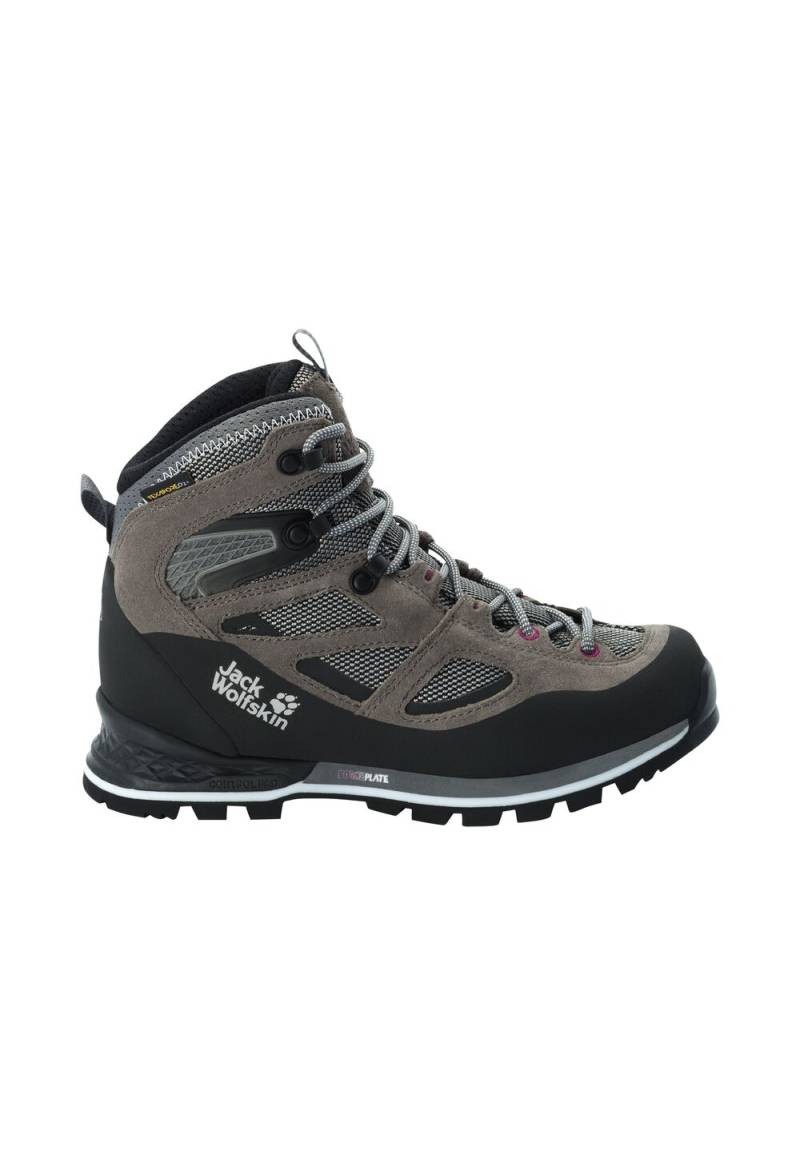 Jack Wolfskin Wasserdichte Trekkingschuhe Damen Force Crest Texapore Mid Women 40 tarmac grey / pink Tarmac Grey / Pink von Jack Wolfskin