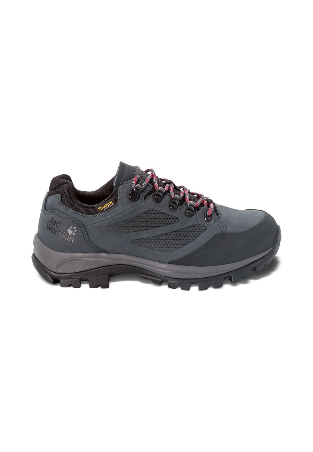 Jack Wolfskin Wasserdichte Trekkingschuhe Damen Rebellion Texapore Low Women 38 grey / red grey / red von Jack Wolfskin