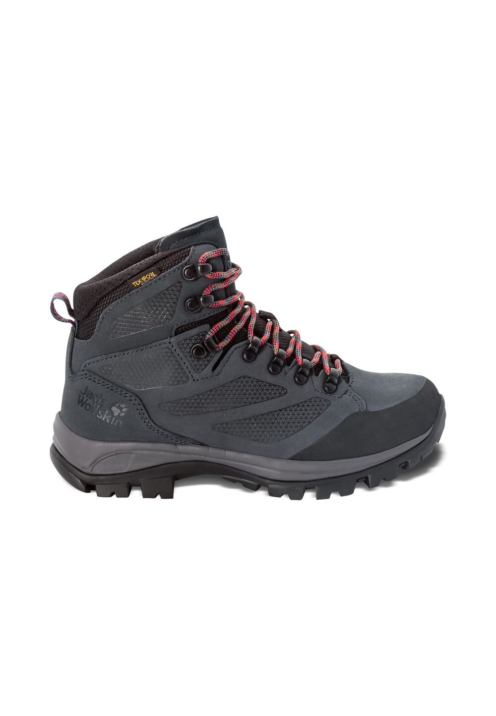 Jack Wolfskin Wasserdichte Trekkingschuhe Damen Rebellion Texapore Mid Women 37 grey / red grey / red von Jack Wolfskin