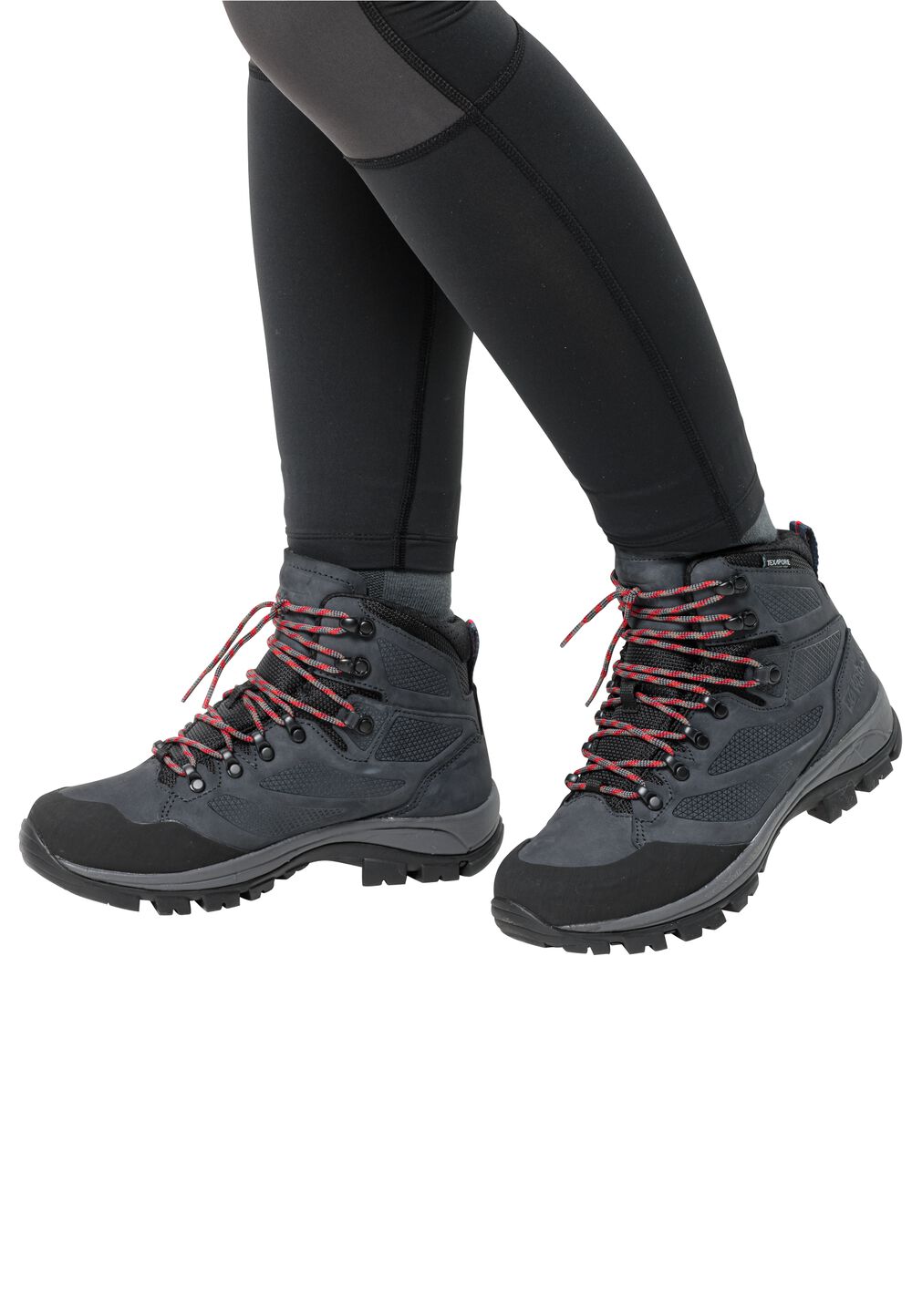 Jack Wolfskin Wasserdichte Trekkingschuhe Damen Rebellion Texapore Mid Women 39 grey / red grey / red von Jack Wolfskin