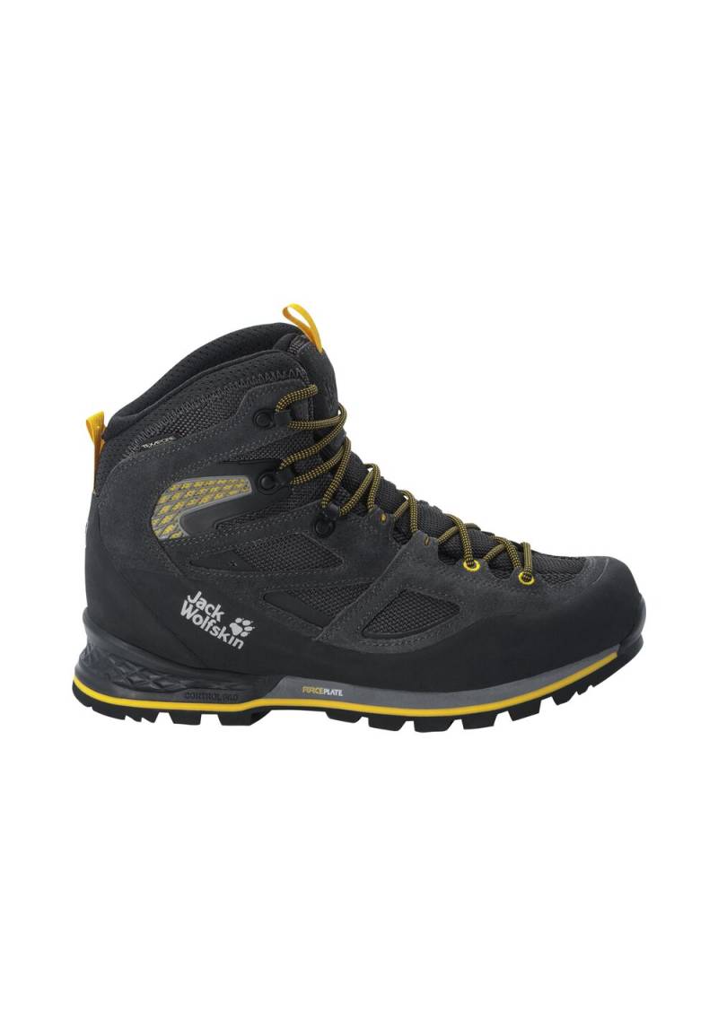 Jack Wolfskin Wasserdichte Trekkingschuhe Herren Force Crest Texapore Mid Men 45 black / burly yellow xt Black / Burly Yellow Xt von Jack Wolfskin