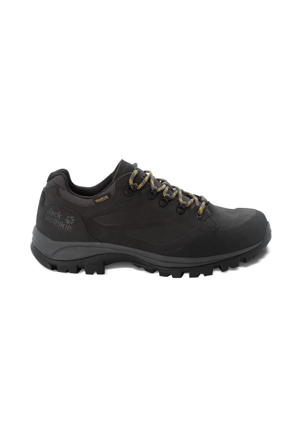 Jack Wolfskin Wasserdichte Trekkingschuhe Herren Rebellion Texapore Low Men 39.5 schwarz phantom / burly yellow XT von Jack Wolfskin