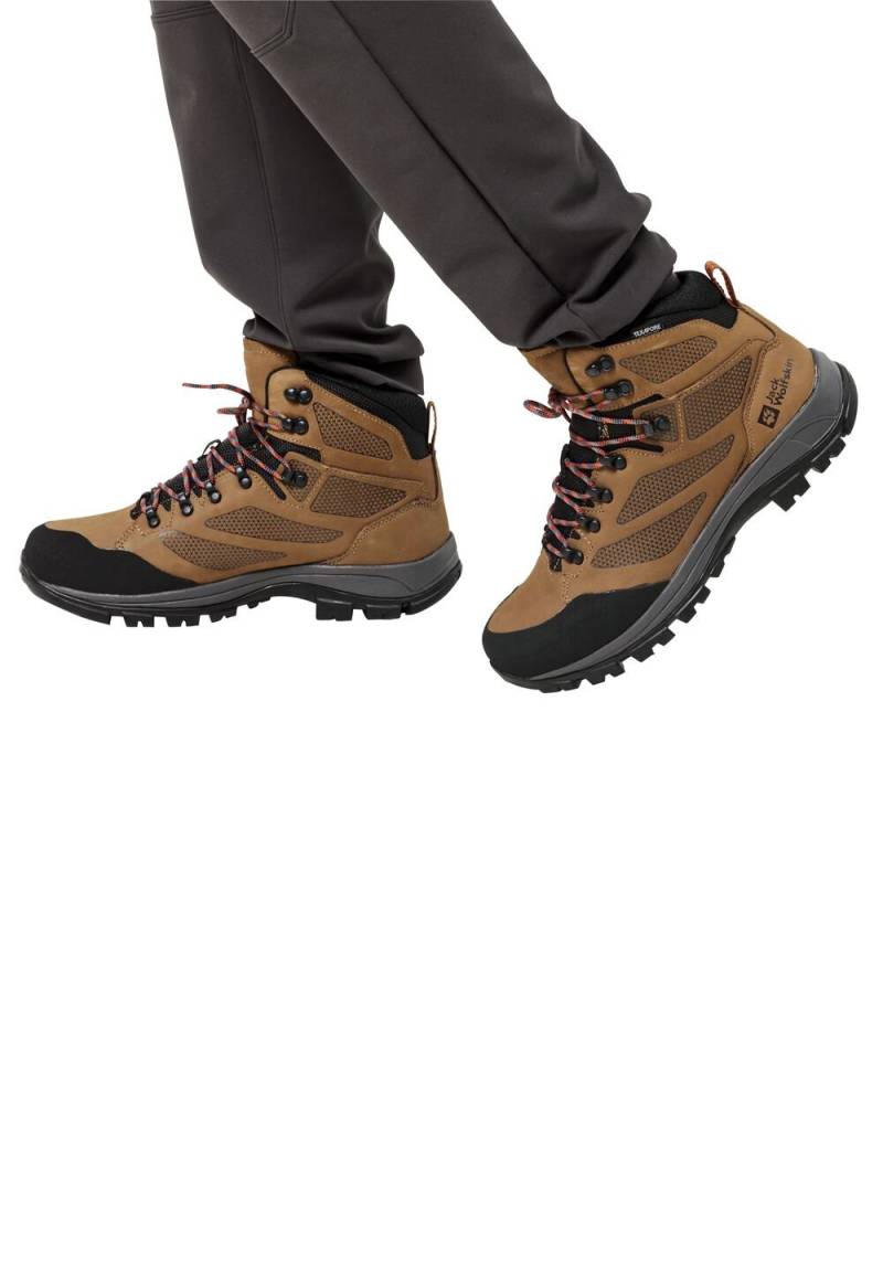 Jack Wolfskin Wasserdichte Trekkingschuhe Herren Rebellion Texapore Mid Men 39.5 brown / red brown / red von Jack Wolfskin