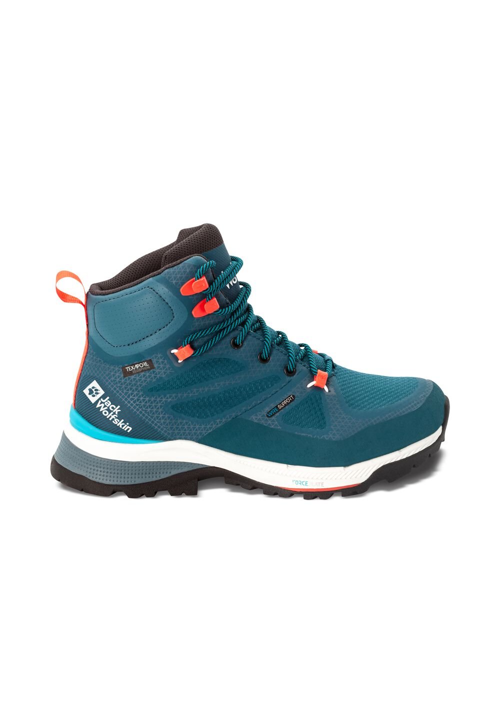 Jack Wolfskin Wasserdichte Wanderschuhe Damen Force Striker Texapore Mid Women 36 blue / coral blue / coral von Jack Wolfskin