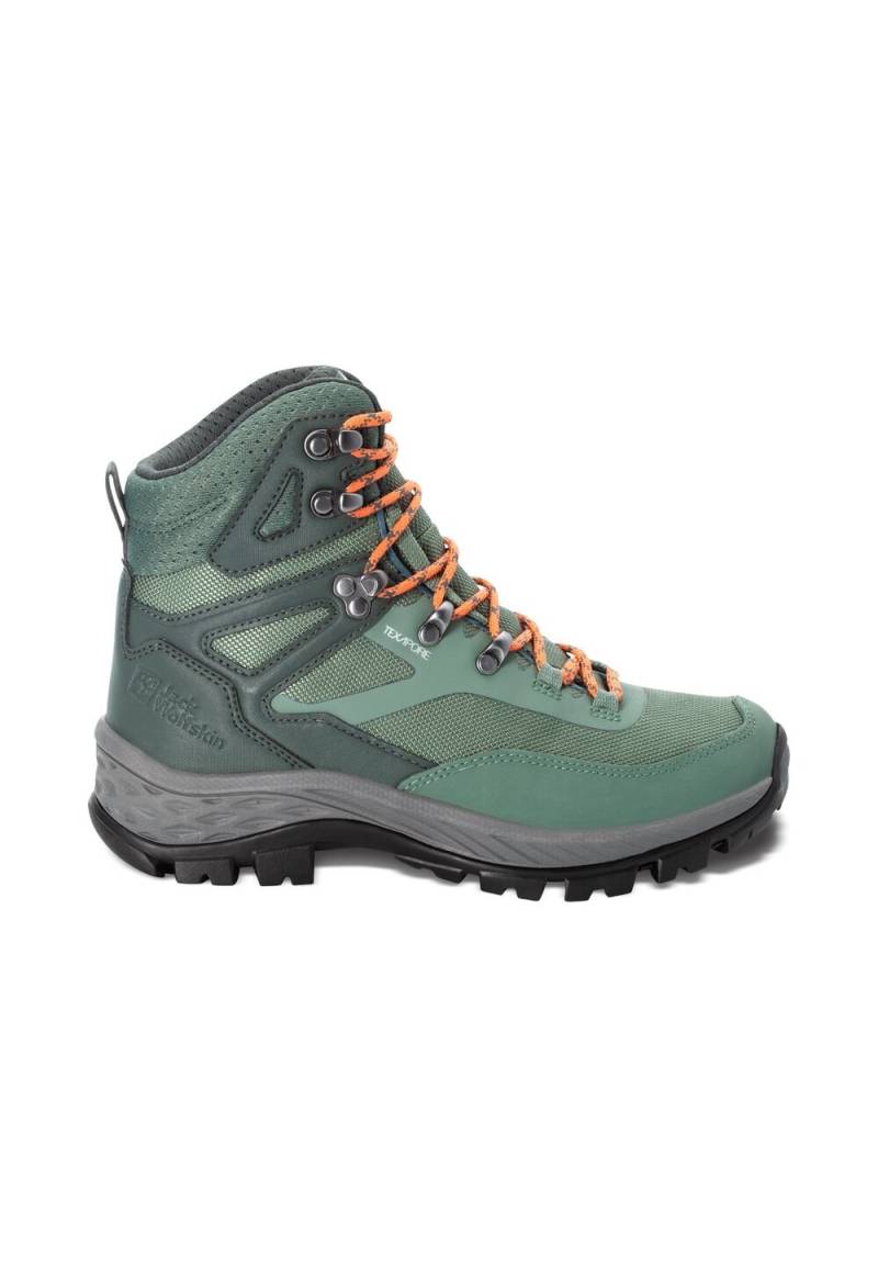 Jack Wolfskin Wasserdichte Wanderschuhe Damen Rebellion Guide Texapore Mid Women 43 grau slate green von Jack Wolfskin