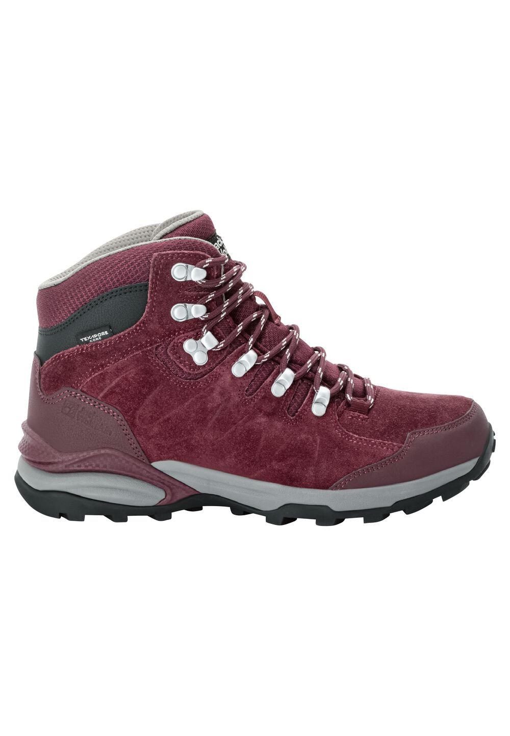 Jack Wolfskin Wasserdichte Wanderschuhe Damen Refugio Texapore Mid Women 37.5 dark maroon dark maroon von Jack Wolfskin