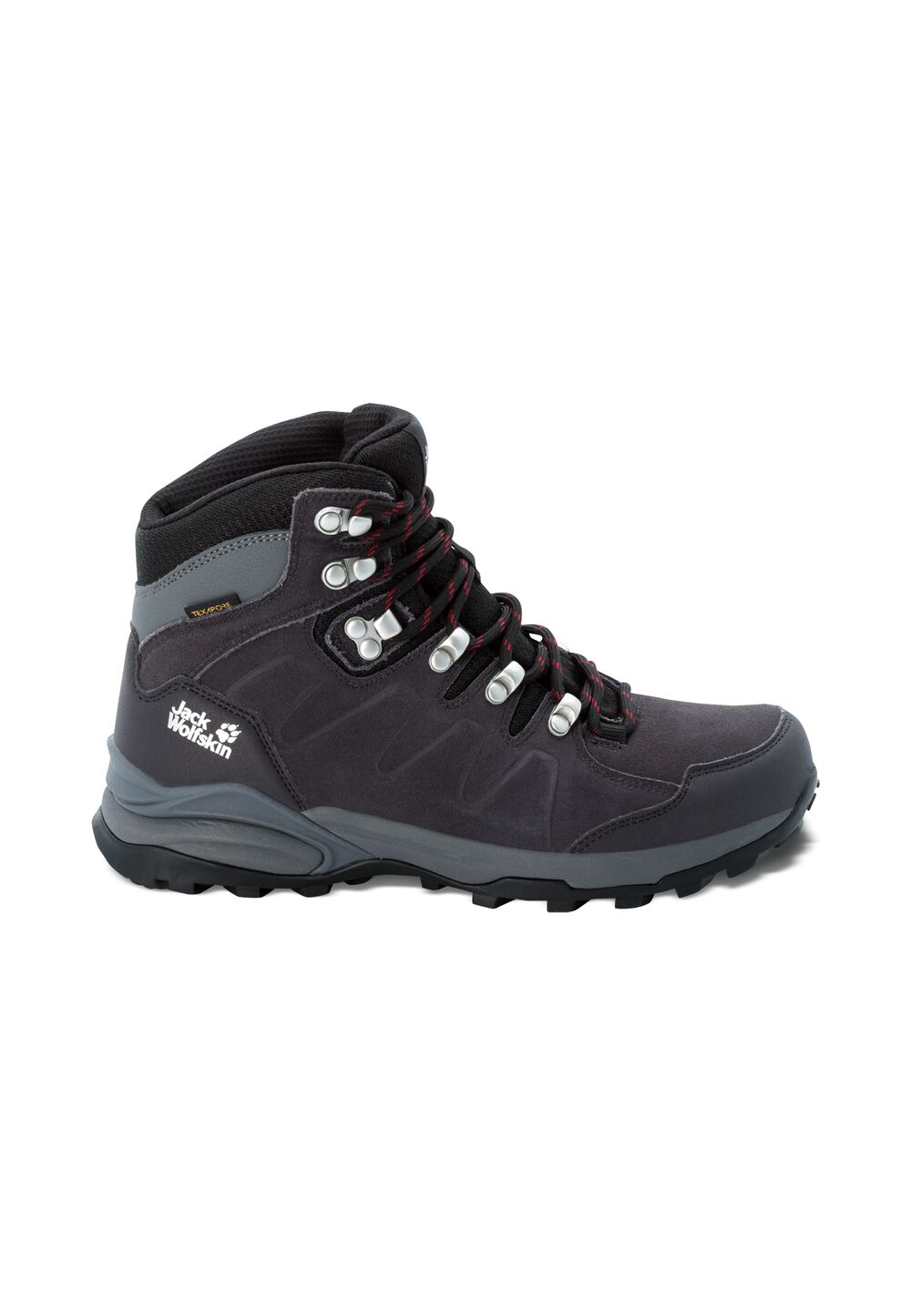 Jack Wolfskin Wasserdichte Wanderschuhe Damen Refugio Texapore Mid Women 42.5 grau dark steel / purple von Jack Wolfskin