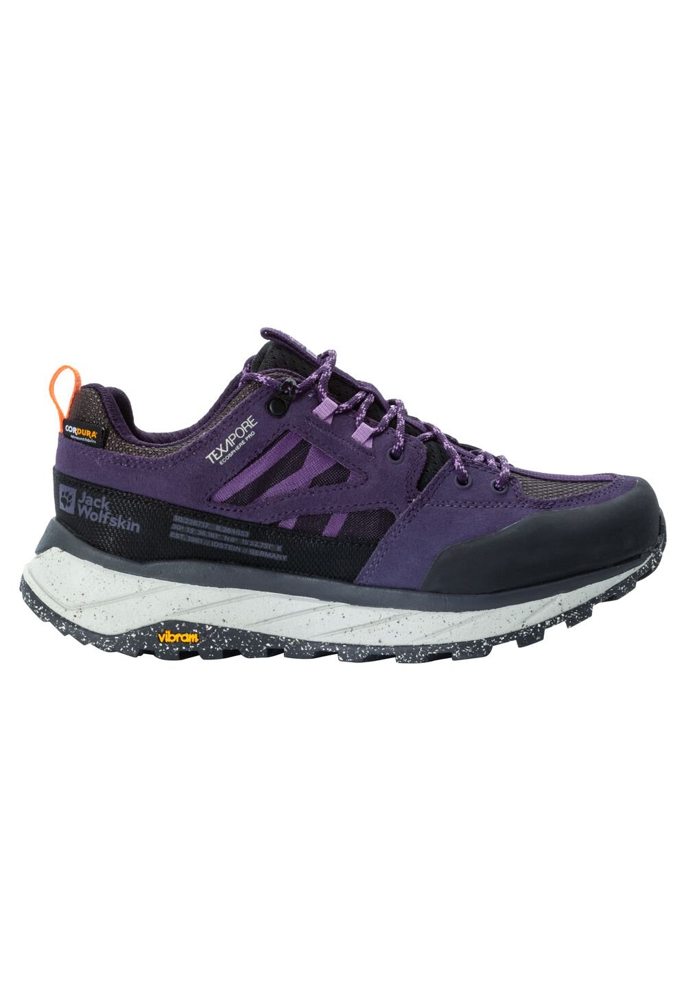 Jack Wolfskin Wasserdichte Wanderschuhe Damen Terraquest Texapore Low Women 38 dark grape dark grape von Jack Wolfskin