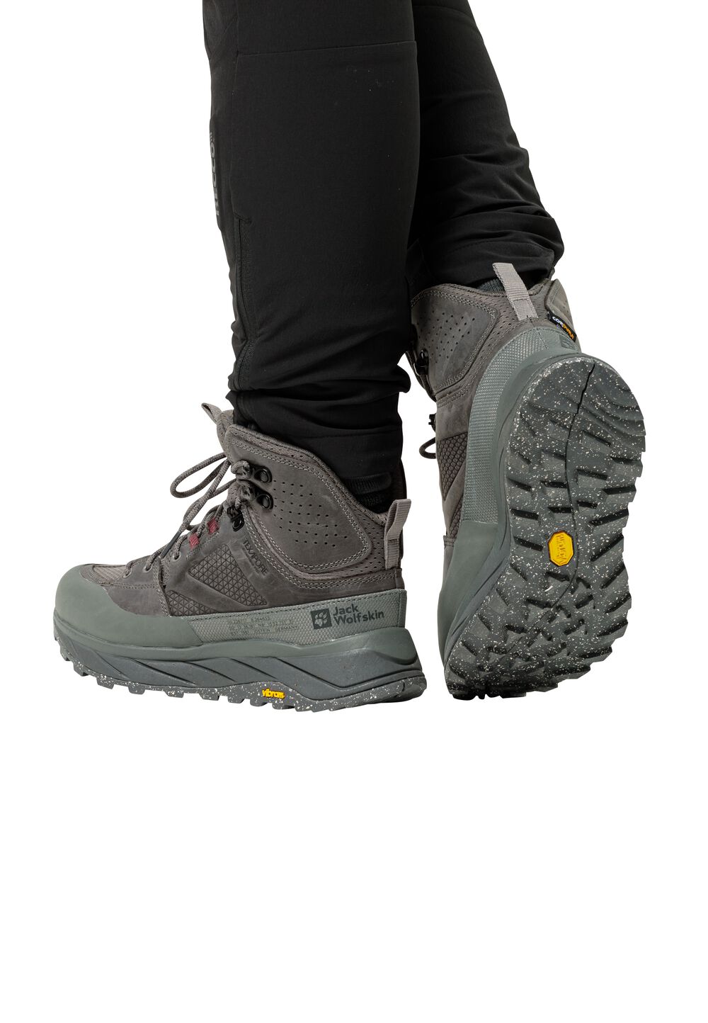 Jack Wolfskin Wasserdichte Wanderschuhe Damen Terraquest Texapore Mid Women 37 grau smokey grey von Jack Wolfskin