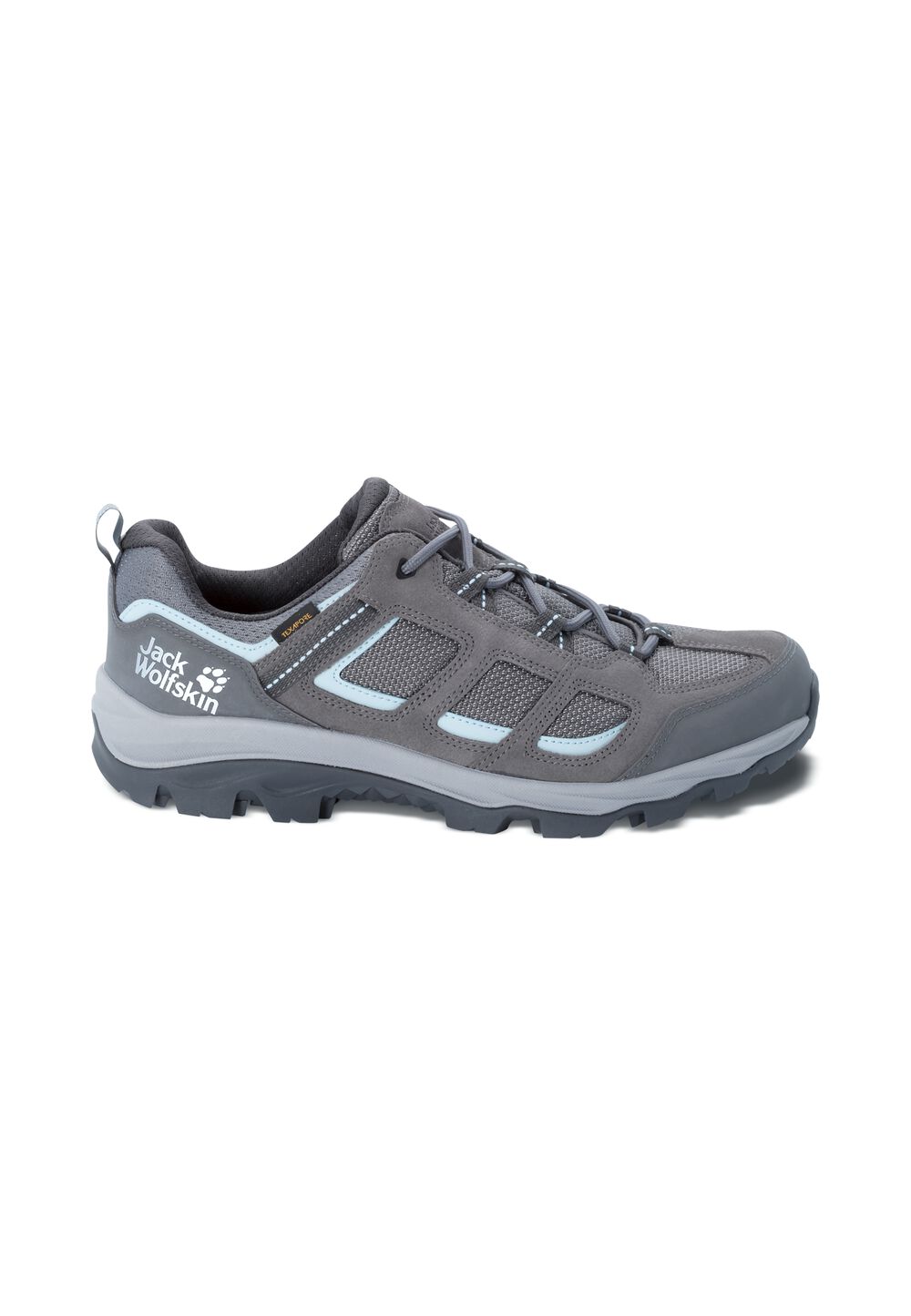 Jack Wolfskin Wasserdichte Wanderschuhe Damen Vojo 3 Texapore Low Women 35.5 tarmac grey / light blue Tarmac Grey / Light Blue von Jack Wolfskin