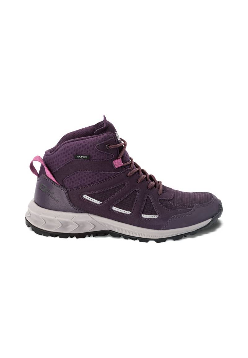 Jack Wolfskin Wasserdichte Wanderschuhe Damen Woodland 2 Texapore Mid Women 37 purple / phantom purple / phantom von Jack Wolfskin