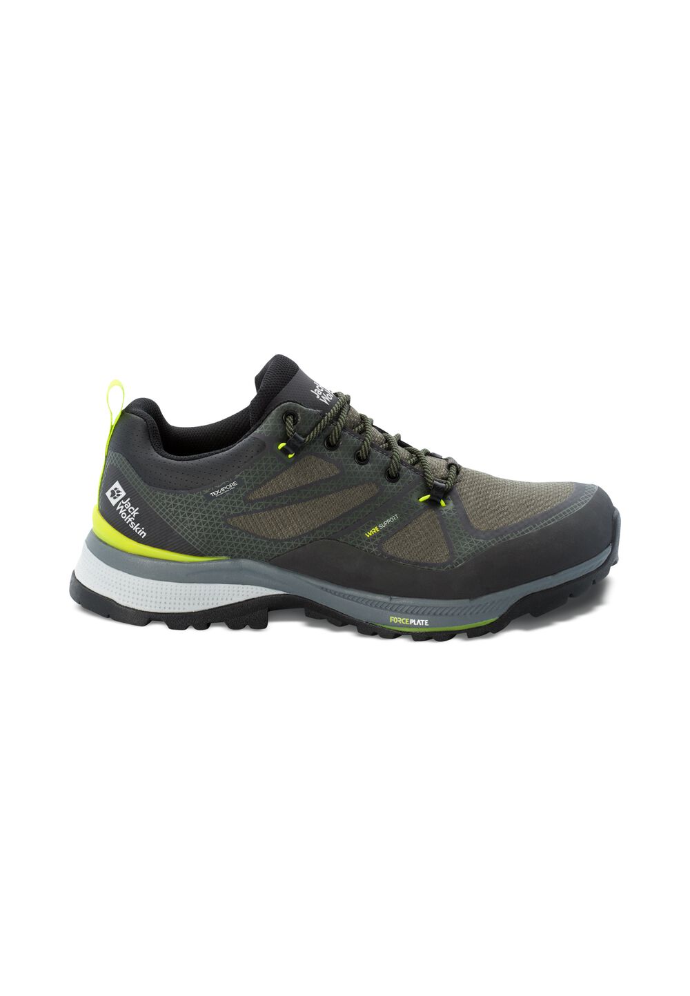 Jack Wolfskin Wasserdichte Wanderschuhe Herren Force Striker Texapore Low Men 39.5 lime / dark green Lime / Dark Green von Jack Wolfskin