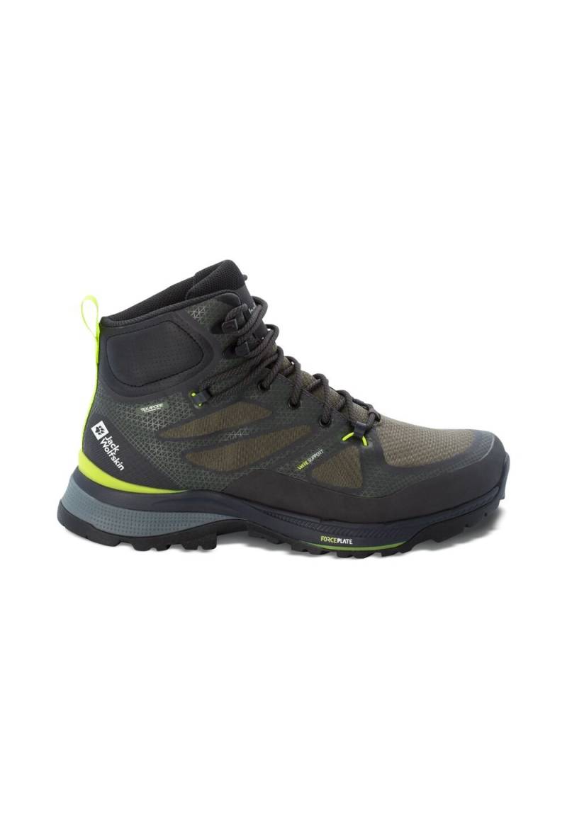 Jack Wolfskin Wasserdichte Wanderschuhe Herren Force Striker Texapore Mid Men 39.5 lime / dark green Lime / Dark Green von Jack Wolfskin