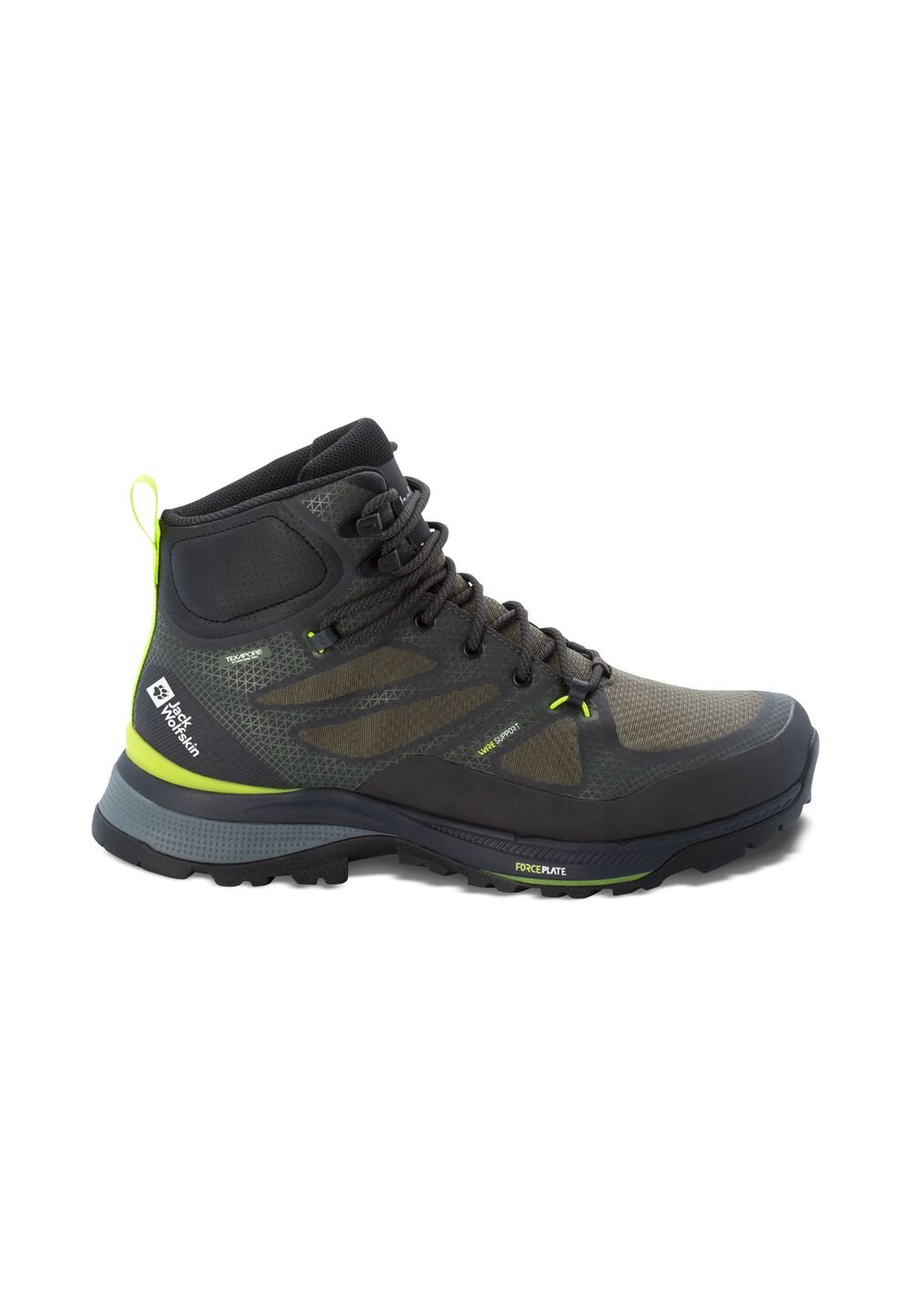 Jack Wolfskin Wasserdichte Wanderschuhe Herren Force Striker Texapore Mid Men 40 lime / dark green Lime / Dark Green von Jack Wolfskin