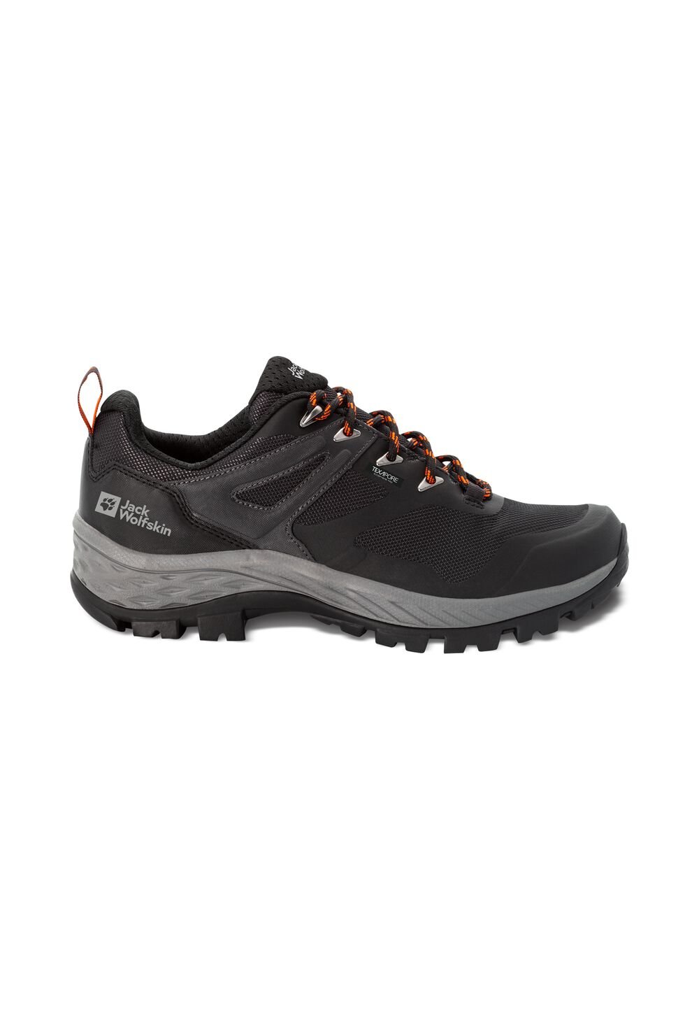 Jack Wolfskin Wasserdichte Wanderschuhe Herren Rebellion Guide Texapore Low Men 42.5 schwarz black / orange von Jack Wolfskin