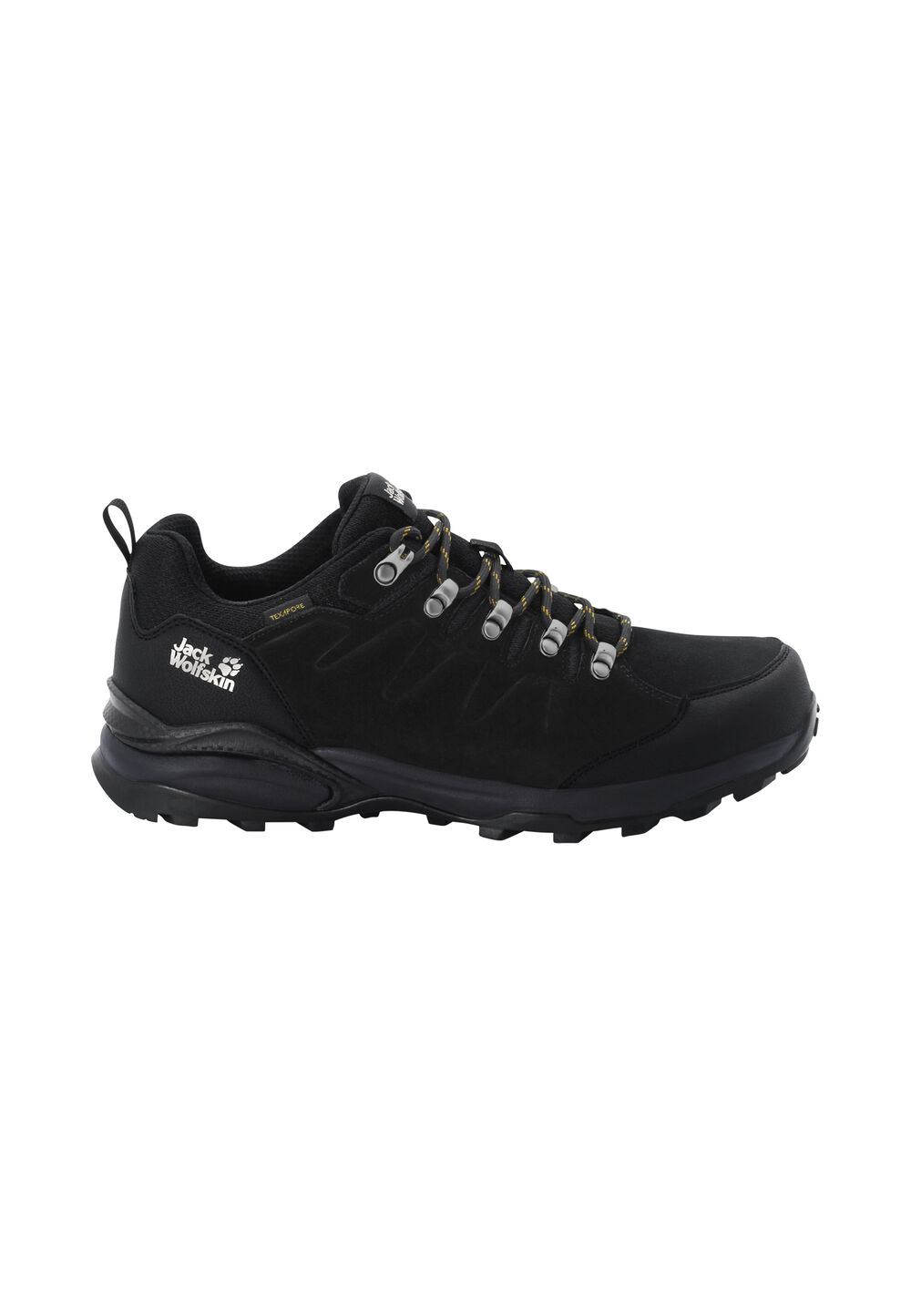 Jack Wolfskin Wasserdichte Wanderschuhe Herren Refugio Texapore Low Men 45.5 schwarz phantom / burly yellow XT von Jack Wolfskin