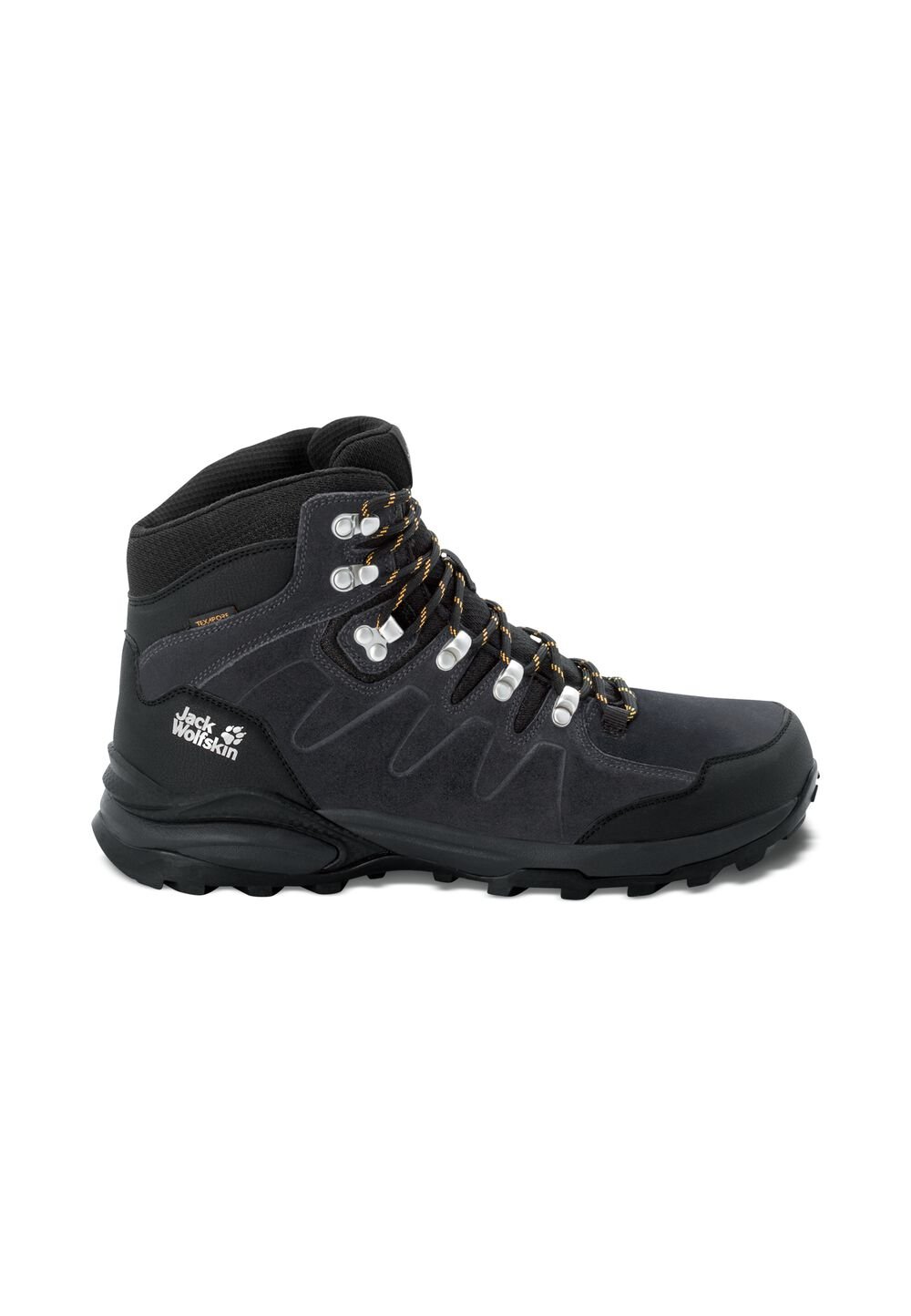 Jack Wolfskin Wasserdichte Wanderschuhe Herren Refugio Texapore Mid Men 41 schwarz phantom / burly yellow XT von Jack Wolfskin