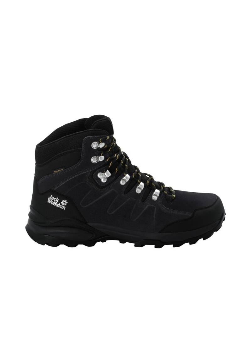 Jack Wolfskin Wasserdichte Wanderschuhe Herren Refugio Texapore Mid Men 42.5 schwarz phantom / burly yellow XT von Jack Wolfskin