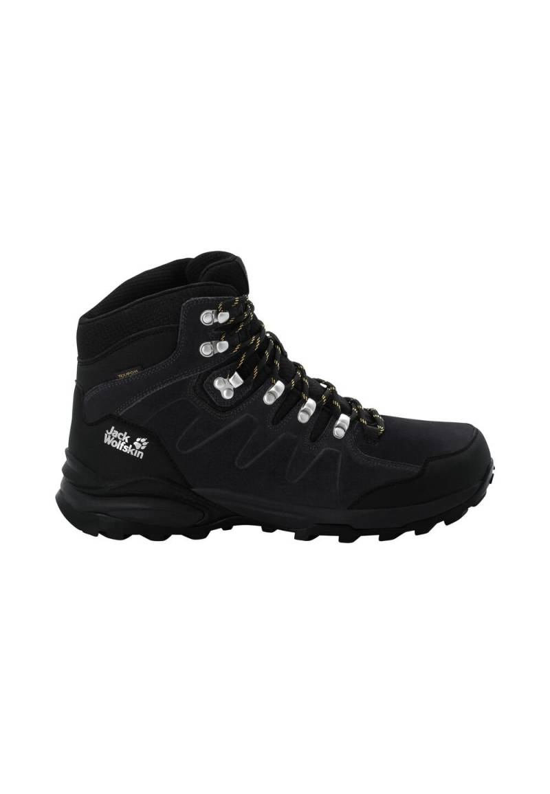 Jack Wolfskin Wasserdichte Wanderschuhe Herren Refugio Texapore Mid Men 45.5 schwarz phantom / burly yellow XT von Jack Wolfskin