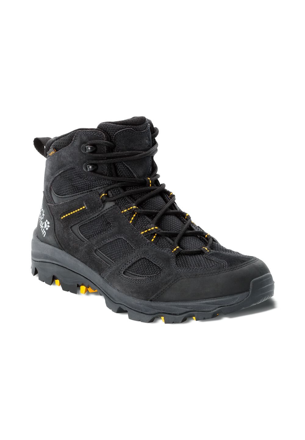 Jack Wolfskin Wasserdichte Wanderschuhe Herren Vojo 3 Texapore Mid Men 48 schwarz black / burly yellow XT von Jack Wolfskin