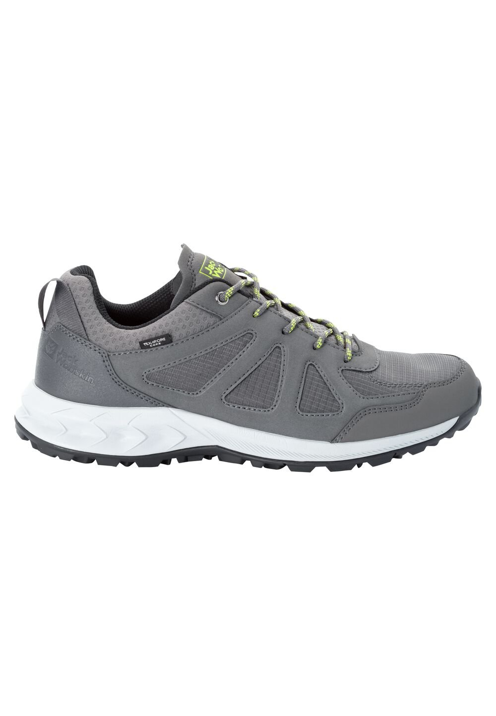 Jack Wolfskin Wasserdichte Wanderschuhe Herren Woodland 2 Texapore Low Men 39.5 grau pebble grey von Jack Wolfskin