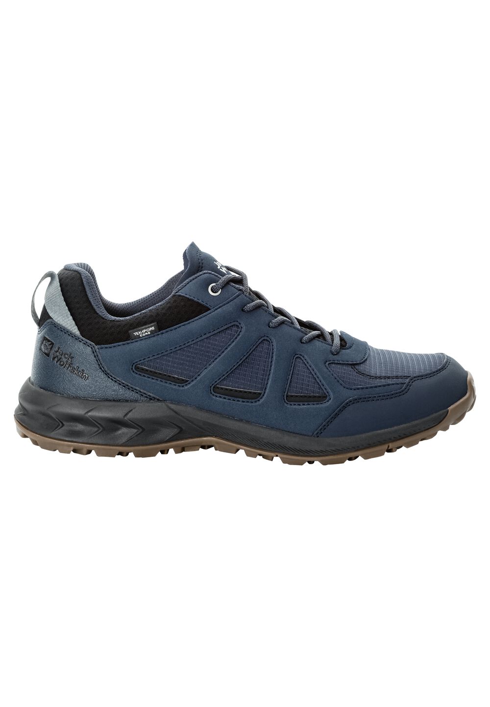 Jack Wolfskin Wasserdichte Wanderschuhe Herren Woodland 2 Texapore Low Men 47.5 blau night blue von Jack Wolfskin