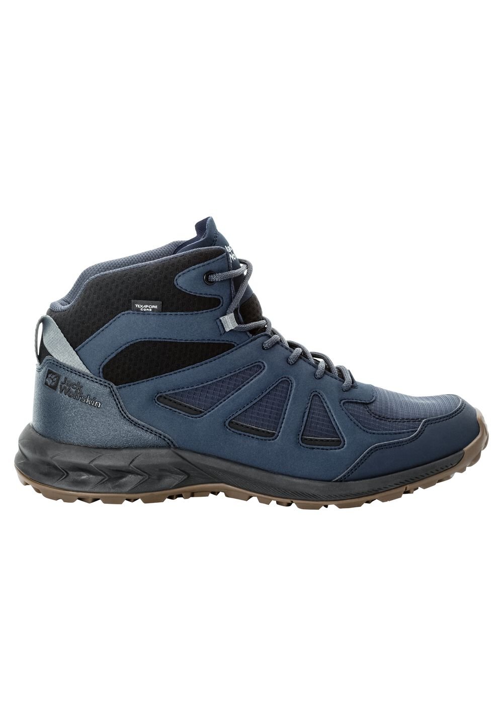 Jack Wolfskin Wasserdichte Wanderschuhe Herren Woodland 2 Texapore Mid Men 39.5 blau night blue von Jack Wolfskin