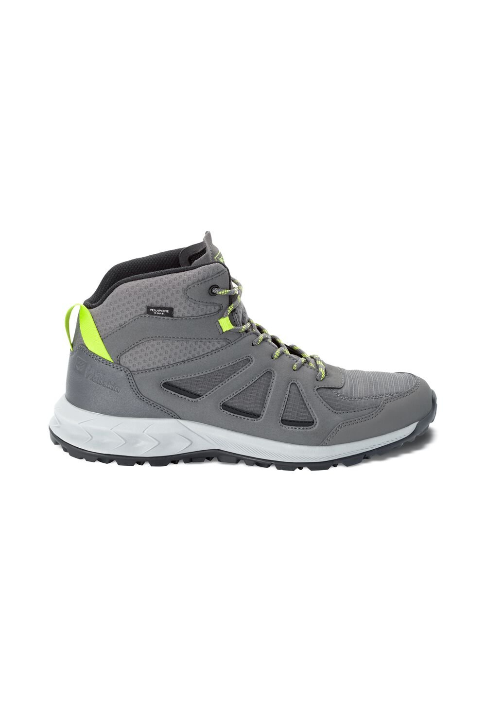 Jack Wolfskin Wasserdichte Wanderschuhe Herren Woodland 2 Texapore Mid Men 40.5 grau pebble grey von Jack Wolfskin