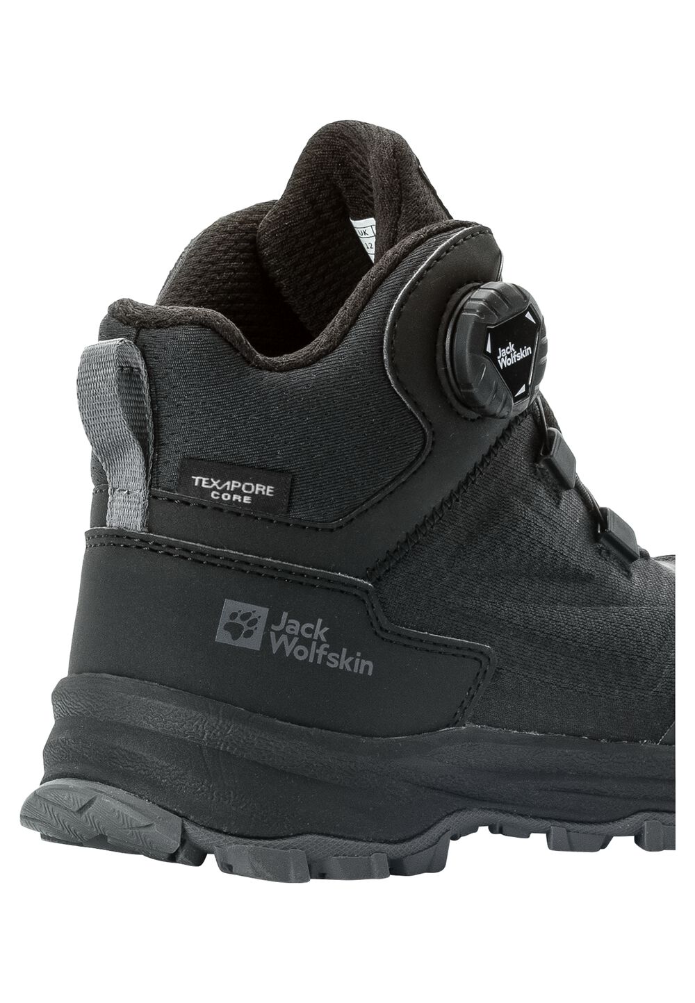 Jack Wolfskin Wasserdichte Wanderschuhe Kinder Cyrox Texapore Dial Mid Kids 27 schwarz black von Jack Wolfskin