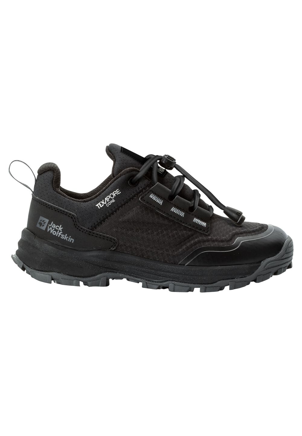 Jack Wolfskin Wasserdichte Wanderschuhe Kinder Cyrox Texapore Low Kids 30 black black von Jack Wolfskin