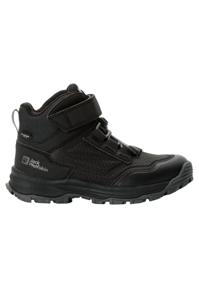 Jack Wolfskin Wasserdichte Wanderschuhe Kinder Cyrox Texapore Mid Kids 26 black black von Jack Wolfskin