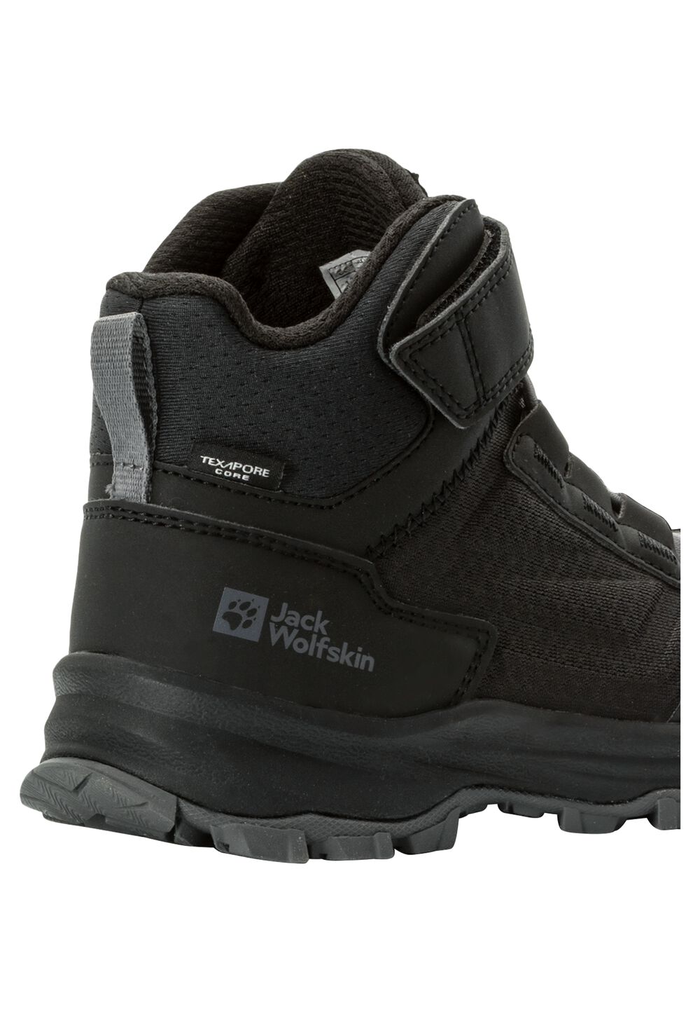 Jack Wolfskin Wasserdichte Wanderschuhe Kinder Cyrox Texapore Mid Kids 27 black black von Jack Wolfskin