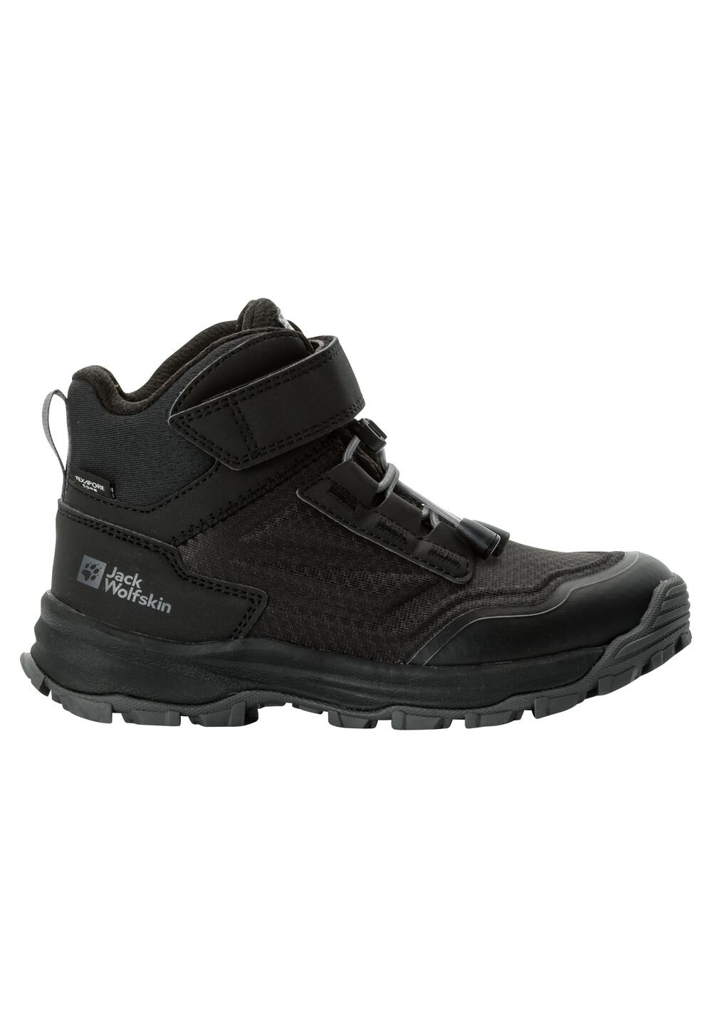 Jack Wolfskin Wasserdichte Wanderschuhe Kinder Cyrox Texapore Mid Kids 29 black black von Jack Wolfskin