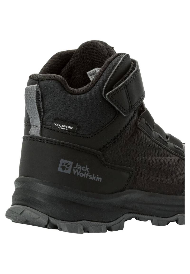 Jack Wolfskin Wasserdichte Wanderschuhe Kinder Cyrox Texapore Mid Kids 40 black black von Jack Wolfskin