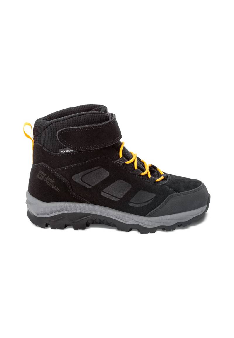 Jack Wolfskin Wasserdichte Wanderschuhe Kinder Vojo Backlength Texapore Mid Kids 27 black / burly yellow xt Black / Burly Yellow Xt von Jack Wolfskin