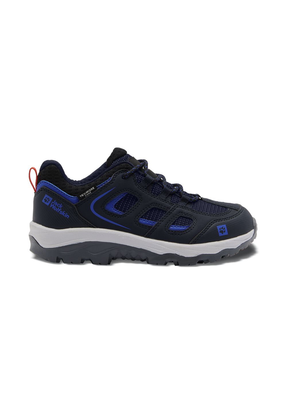 Jack Wolfskin Wasserdichte Wanderschuhe Kinder Vojo Texapore Low Kids 35 blau night blue von Jack Wolfskin