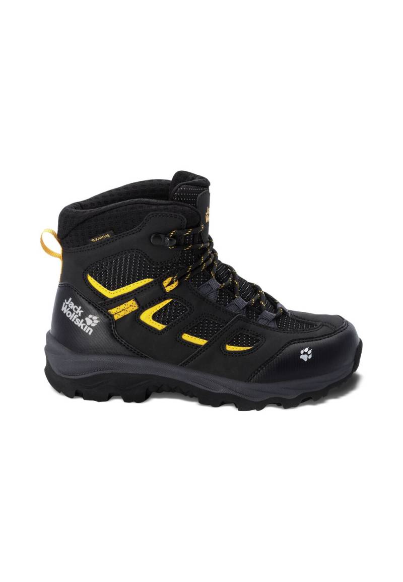 Jack Wolfskin Wasserdichte Wanderschuhe Kinder Vojo Texapore Mid Kids 26 black / burly yellow Black / Burly Yellow von Jack Wolfskin