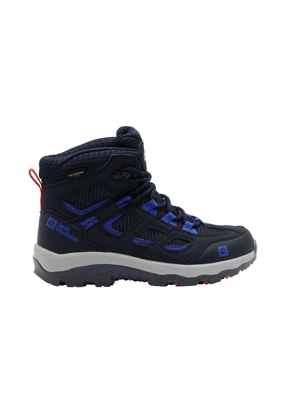 Jack Wolfskin Wasserdichte Wanderschuhe Kinder Vojo Texapore Mid Kids 33 blau night blue von Jack Wolfskin