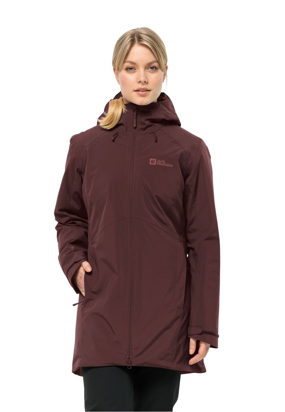 Jack Wolfskin Wasserdichte Winterjacke Damen Heidelstein Ins Jacket Women L dark maroon dark maroon von Jack Wolfskin