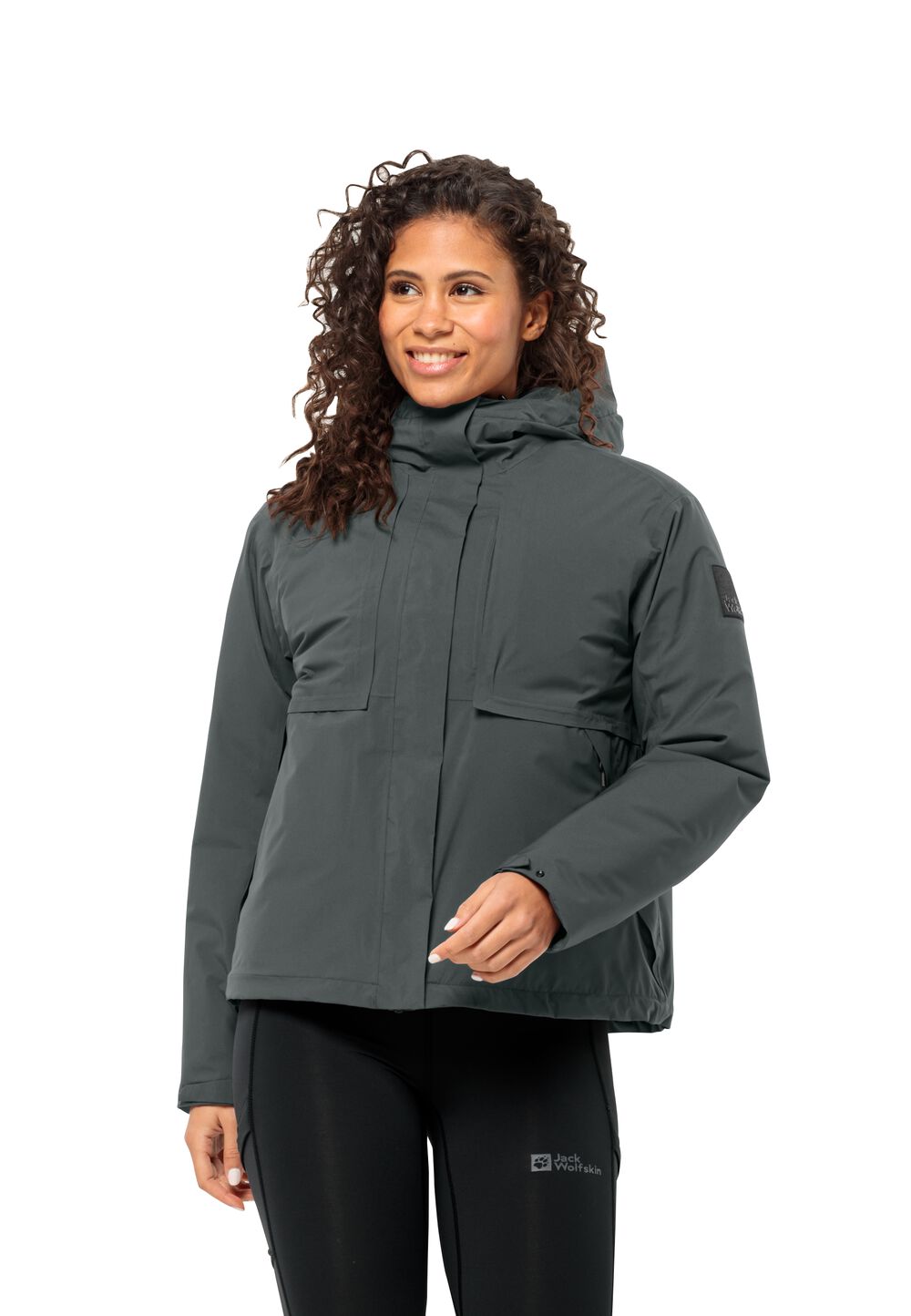 Jack Wolfskin Wasserdichte Winterjacke Damen Wandermood Jacket Women M slate green slate green von Jack Wolfskin