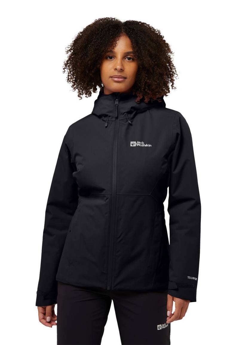 Jack Wolfskin Wasserdichte Winterjacke Damen Wisper Ins Jacket Women 2XL black black von Jack Wolfskin