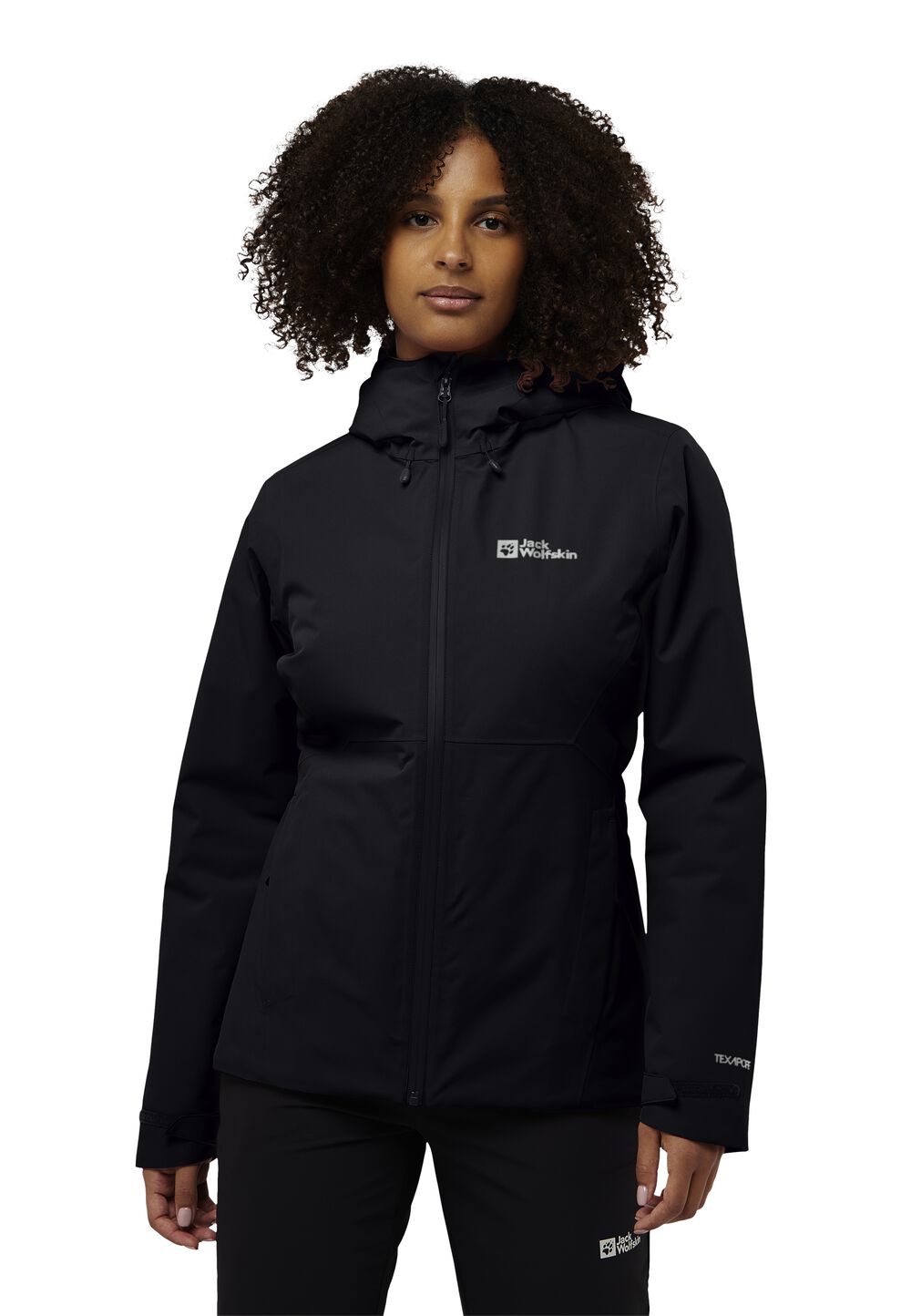 Jack Wolfskin Wasserdichte Winterjacke Damen Wisper Ins Jacket Women L black black von Jack Wolfskin