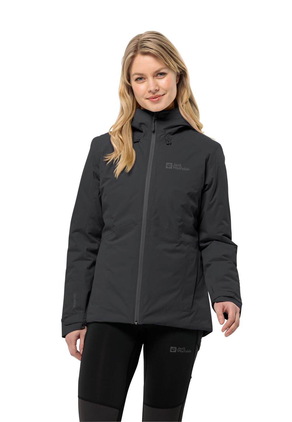 Jack Wolfskin Wasserdichte Winterjacke Damen Wisper Ins Jacket Women L schwarz black von Jack Wolfskin