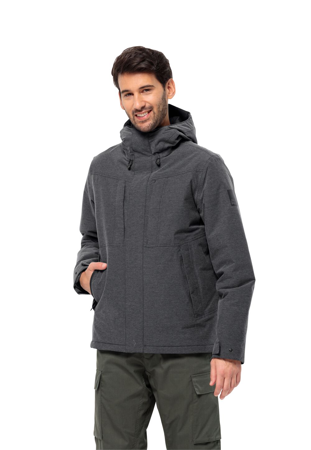 Jack Wolfskin Wasserdichte Winterjacke Herren Snowy Park Jacket Men L black black von Jack Wolfskin