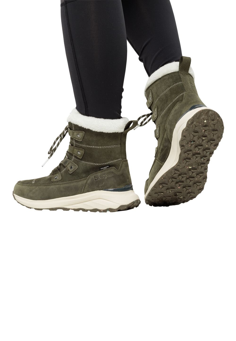 Jack Wolfskin Wasserdichte Winterschuhe Damen Dromoventure Texapore High Women 38 island moss island moss von Jack Wolfskin