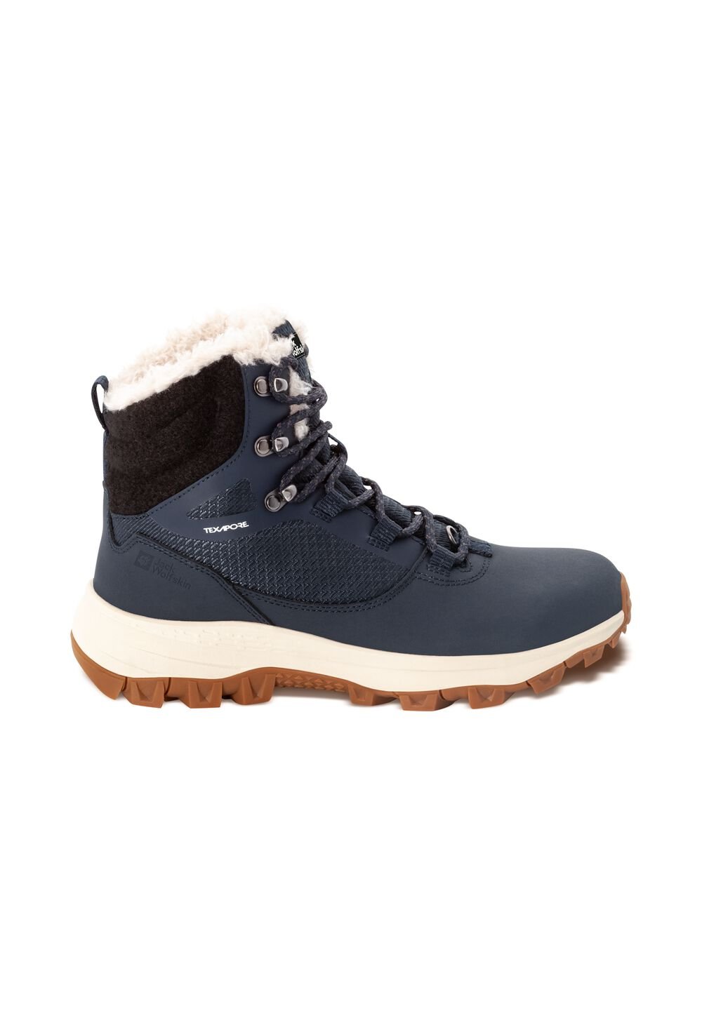 Jack Wolfskin Wasserdichte Winterschuhe Damen Everquest Texapore High Women 38 dark blue / off-white Dark Blue / Off-White von Jack Wolfskin