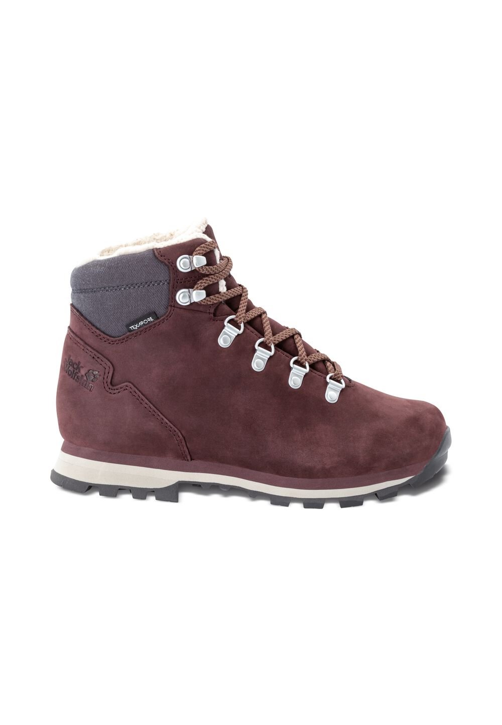 Jack Wolfskin Wasserdichte Winterschuhe Damen Thunder Bay Texapore Mid Women 37.5 winter grape winter grape von Jack Wolfskin