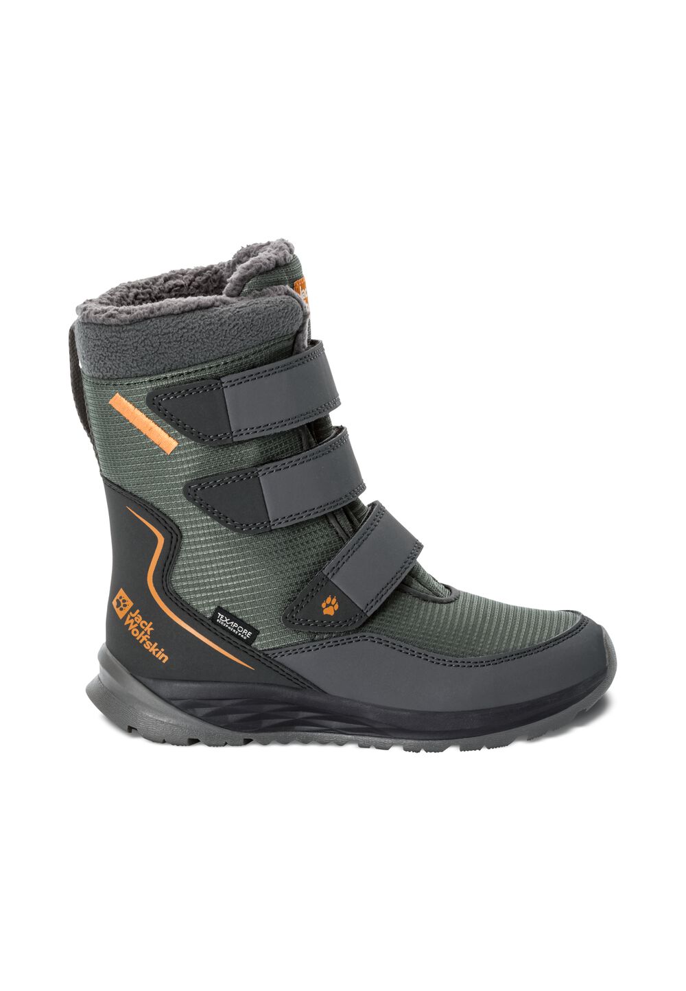 Jack Wolfskin Wasserdichte Winterstiefel Kinder Polar Boot Texapore High VC Kids 26 grau slate green von Jack Wolfskin